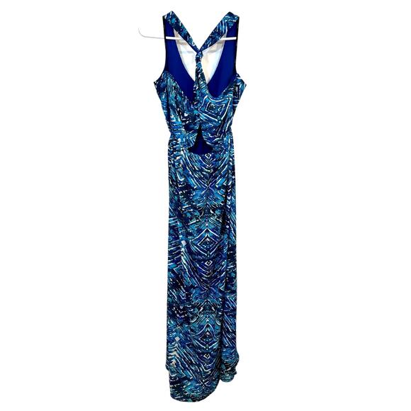 Forever 21 Sleeveless Racerback High Low Maxi Dress Size Large Blue Green NWT - Picture 2 of 10